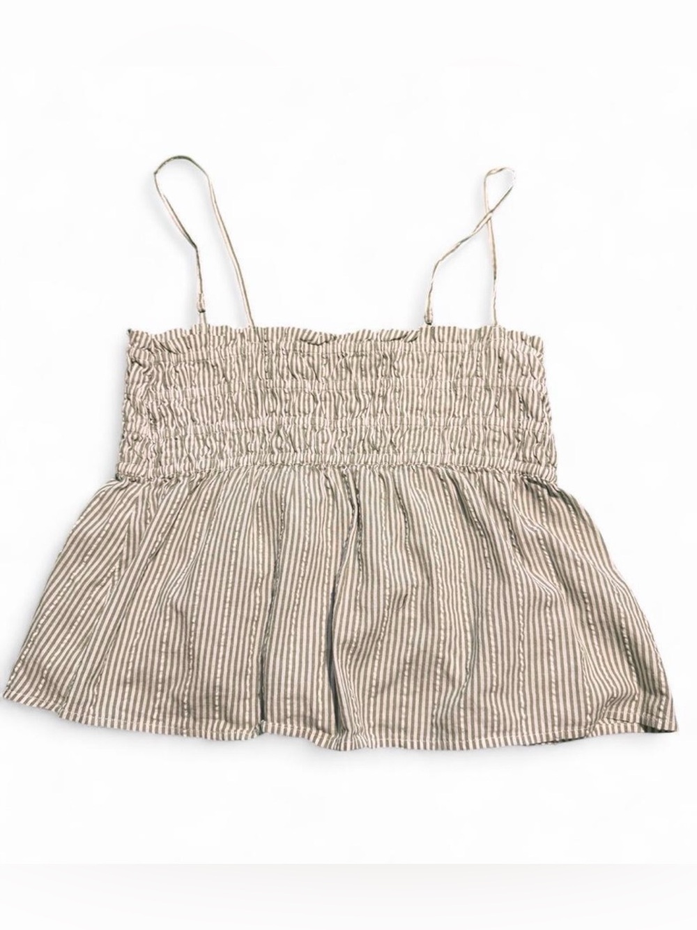 American Eagle Outfitters white and green Strappy Tank Top